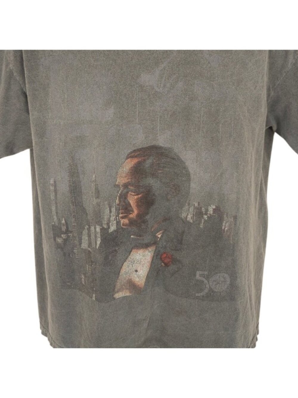 The Godfather T Shirt Mens Size Medium Gray Gangster 50 Years Vito Corleone